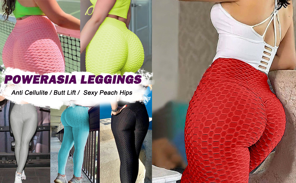 Powerasia  tiktok leggings for women butt lift  high waist yoga pants
