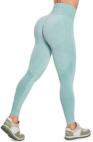 scrunch leggings : VANTONIA Women's Butt Lifting Ribbed Seamless ...