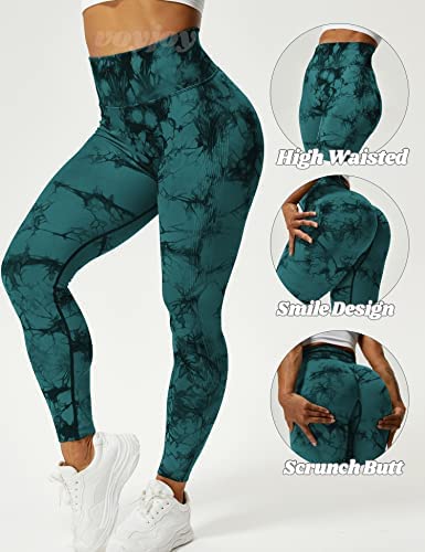 scrunch leggings : VOYJOY Tie Dye Seamless Leggings for Women High ...