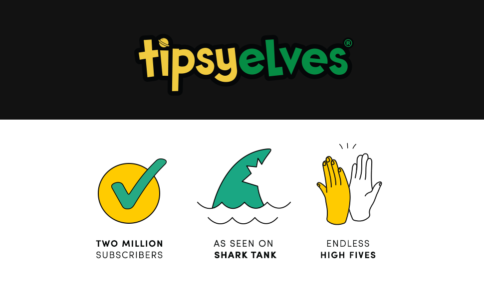 Tipsy Elves History Image Two Million Subscribers, Shark Tank, and Endless High Fives