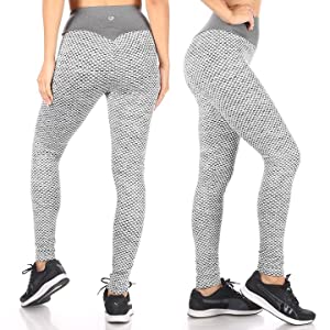 TikTOK Lggings,Butt Scrunch,Butt Ruched,Booty Sculpting,Tummy Control,Honeycomb leggings