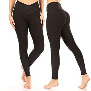 tiktok leggings,crossover waist leggings,yoga pants,textured leggings,honeycomb leggings,butt ruched