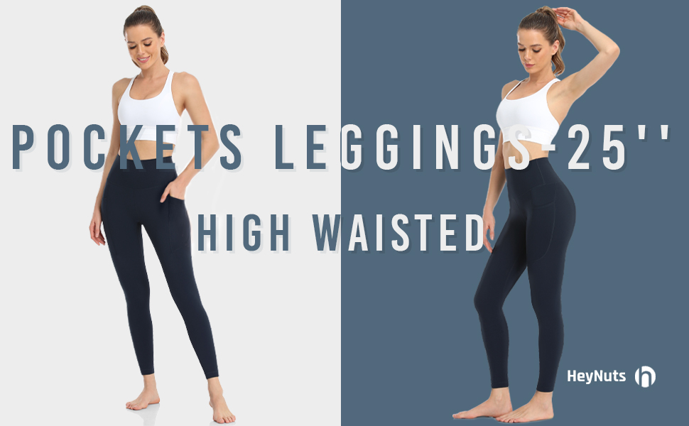 HeyNuts Essential 7/8 Leggings with Side Pockets 25''