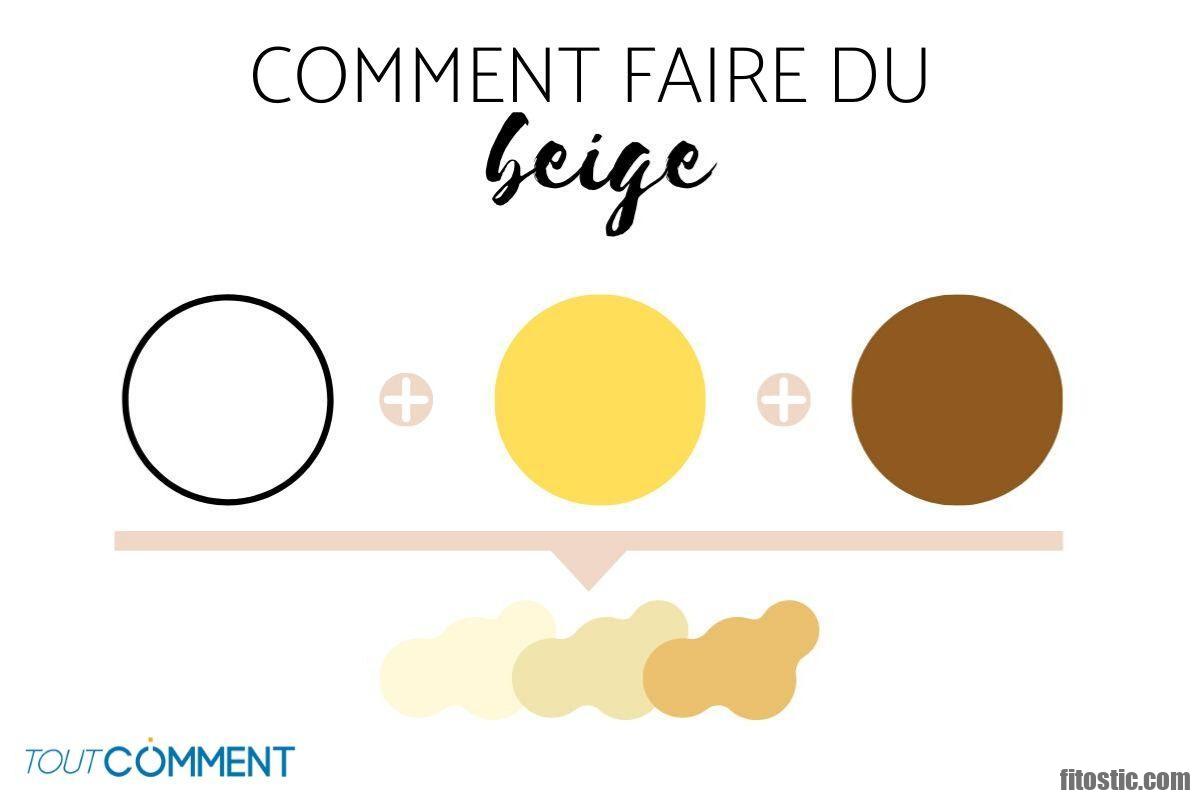 Comment faire du beige clair sans blanc ?