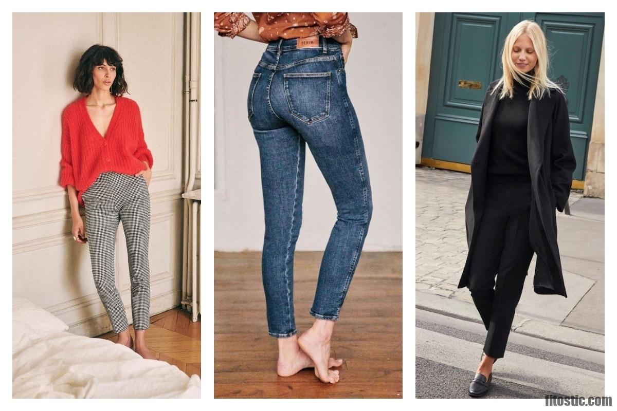 Où doit arriver un pantalon 7-8 femme ?