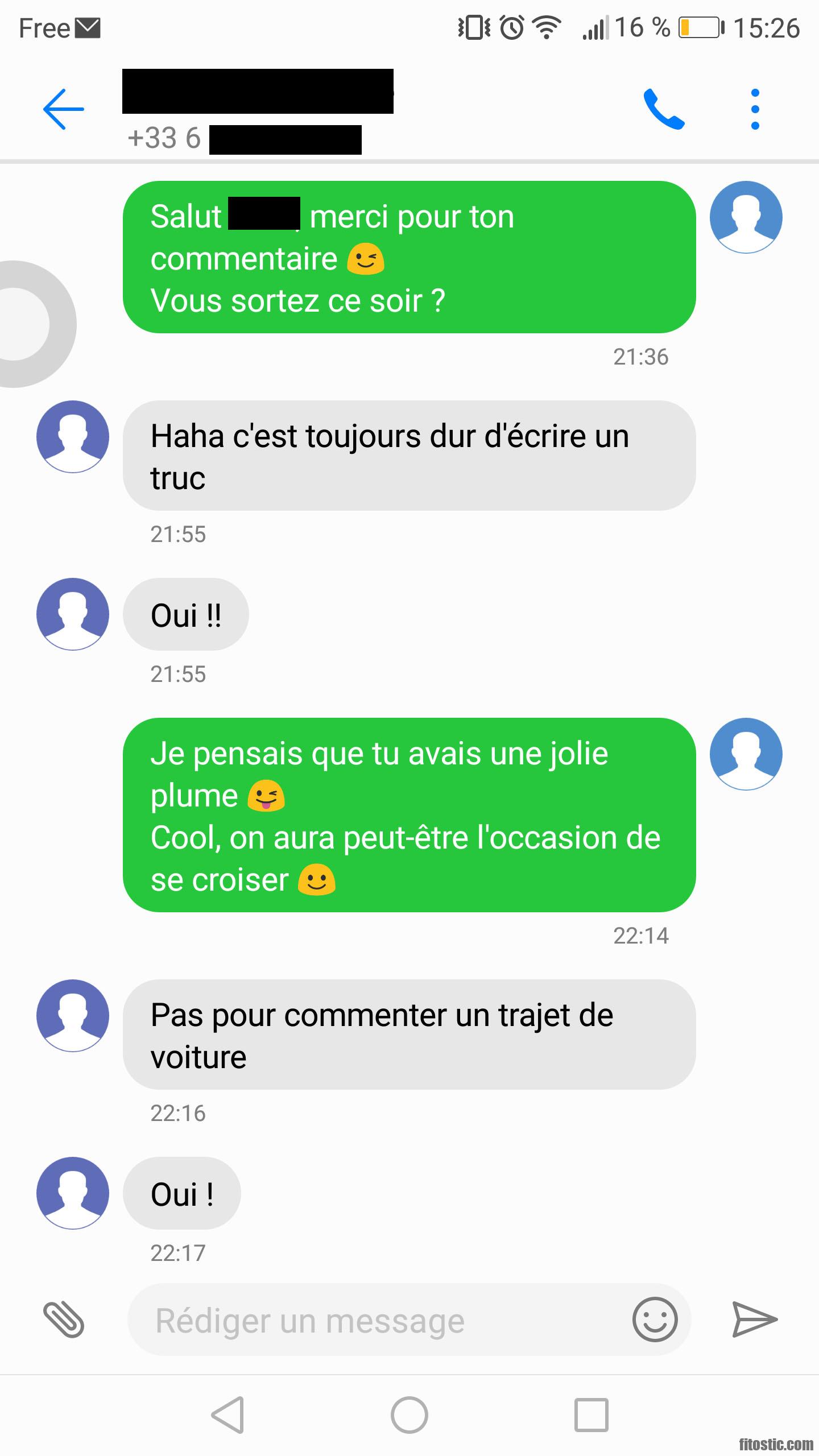 Quel message envoyé à sa crush ?