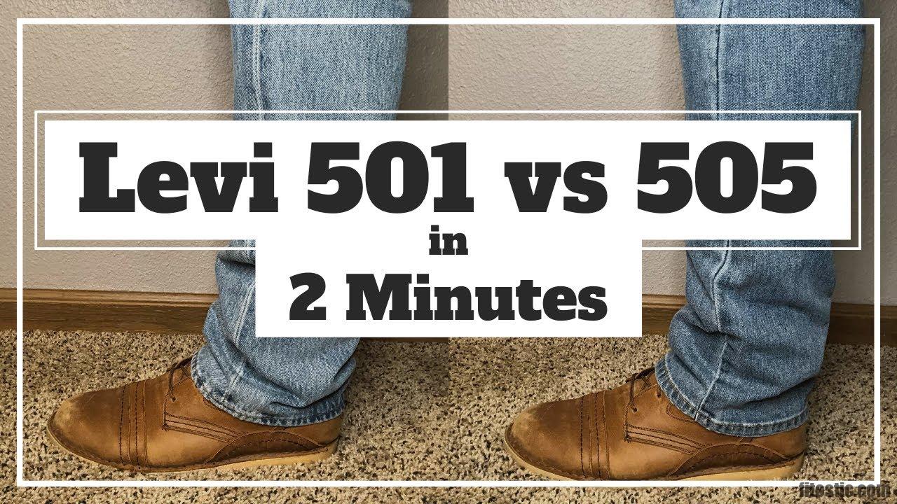 Quelle différence entre levis 501 et 505 ?