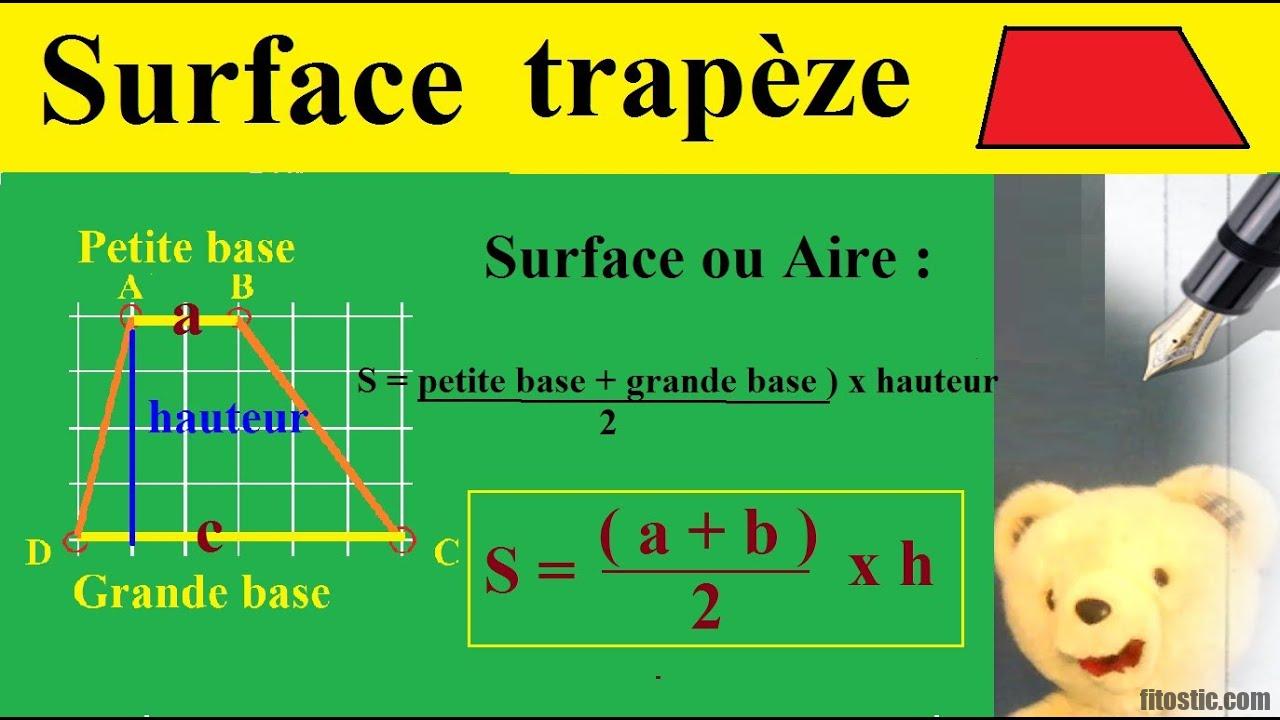 Quelle est la formule du trapèze ?