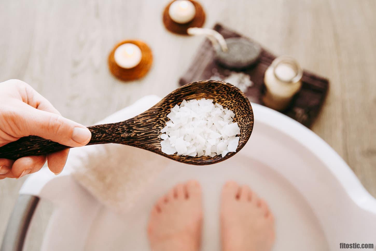 Quelle quantité de sel d'epsom pour un bain de pieds ?