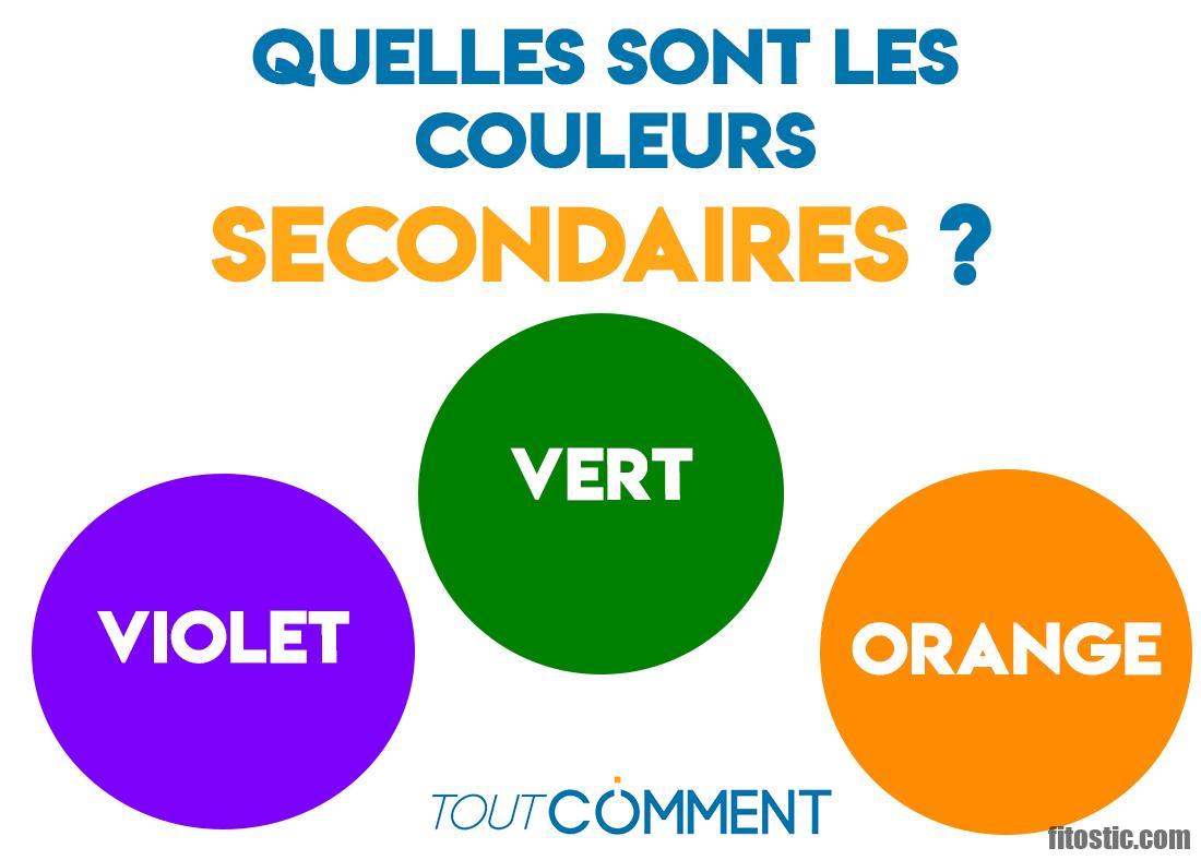 Quelles sont les 5 couleurs principales ?
