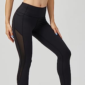 black mesh leggings