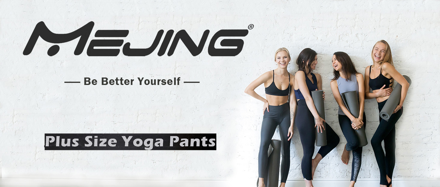 Mejing plus size workout Leggings for women womens plus size yoga pants with pockets tummy control
