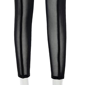 mesh sheer leggings women