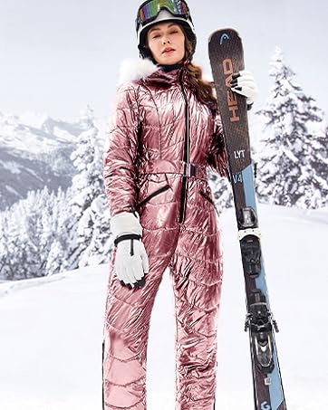 Stay warm and stylish on the slopes with our womens winter onesies ski suit
