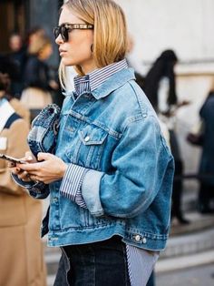 look veste en jean femme