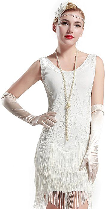 BABEYOND 1920s Flapper Dress Roaring 20s Great Gatsby Costume