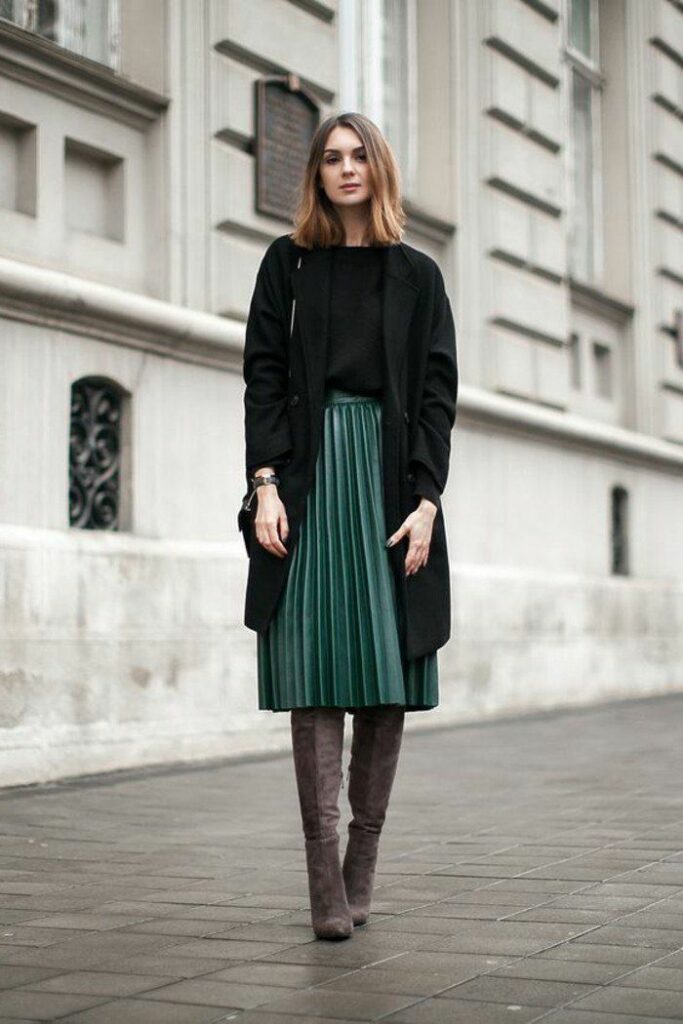 Comment porter la jupe longue plissée? 80 idées! | Trendy skirts