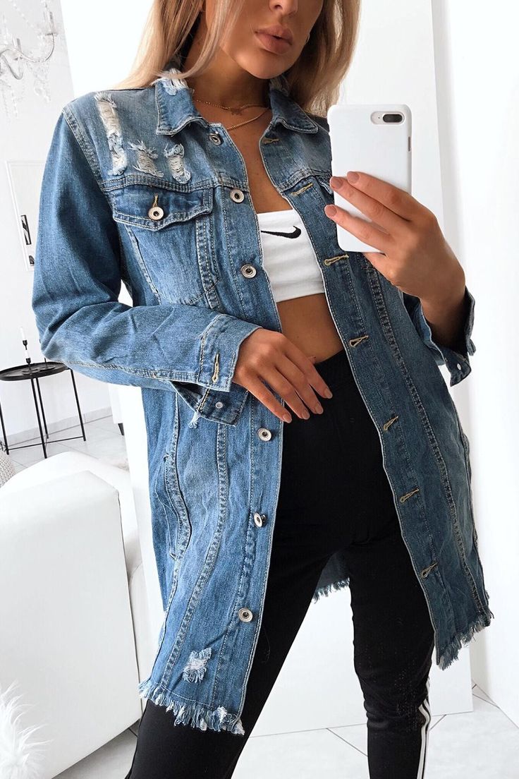 look veste en jean femme