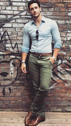 olive chinos mens outfit