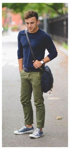 olive chinos mens outfit