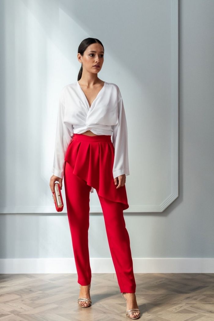 tenue mariage invité femme pantalon hiver