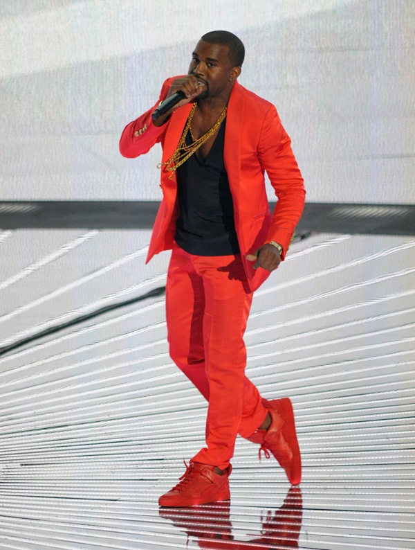 kanye west red blazer