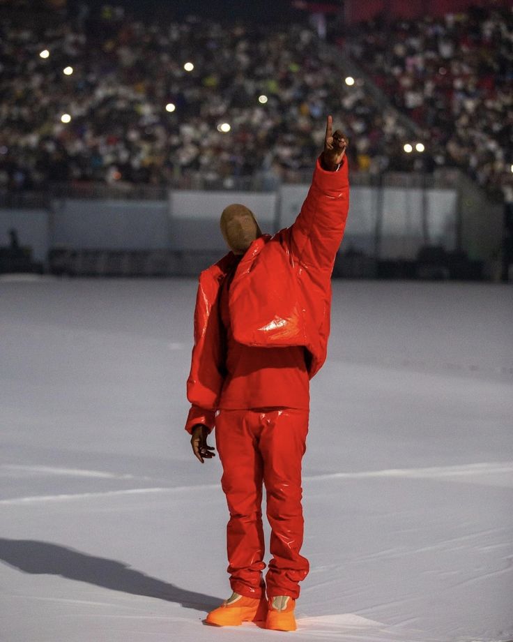 kanye west red blazer