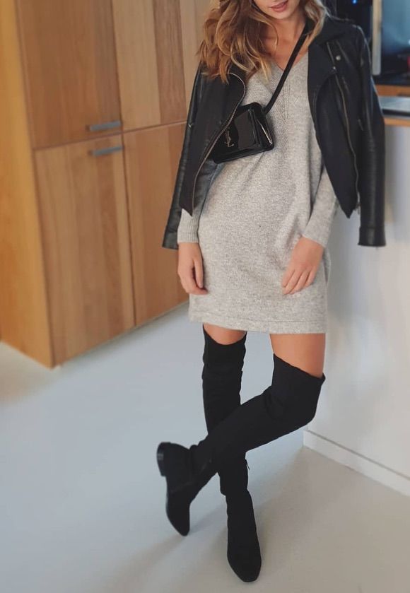 look robe pull et cuissardes
