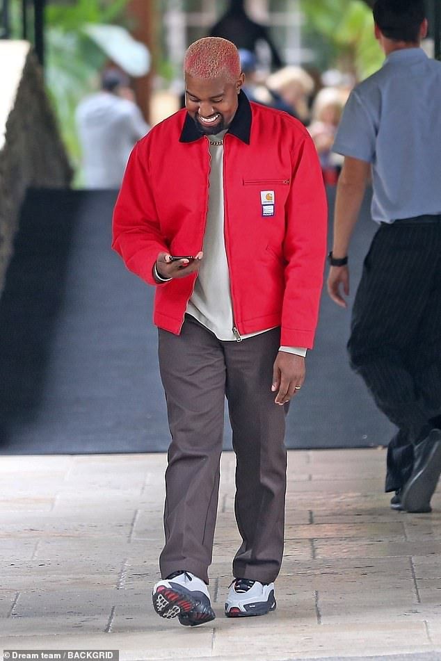 kanye west red blazer