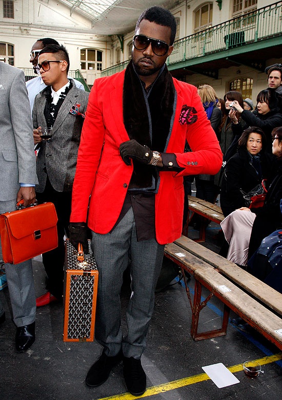 kanye west red blazer