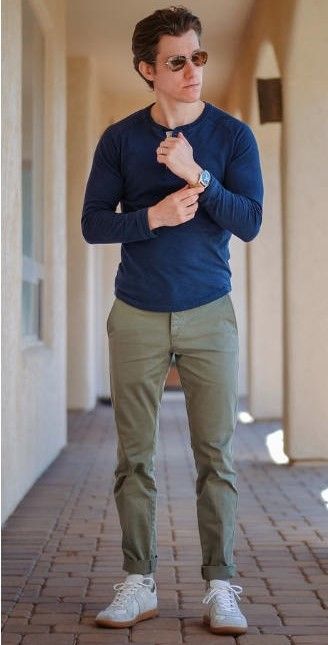 Modest Man Olive Chino | Men fashion casual shirts