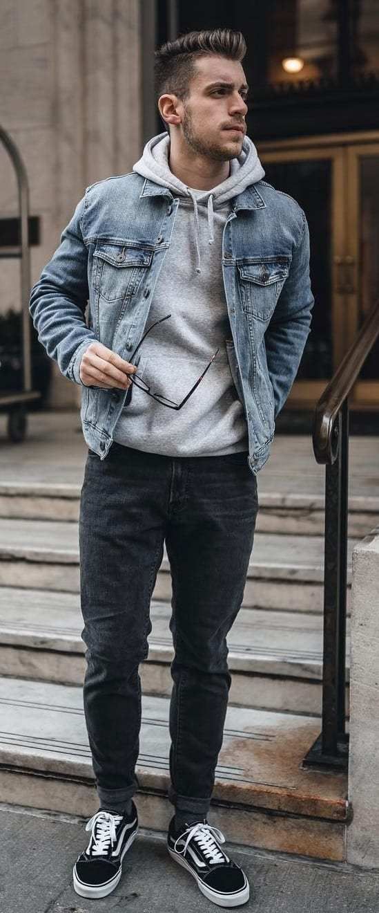 tenue veste en jean hiver