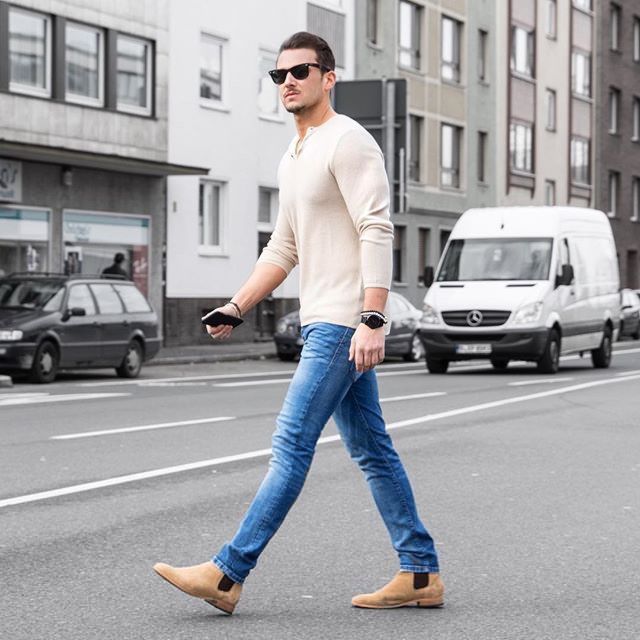 look avec chelsea boots homme