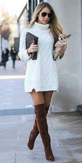 tenue avec robe pull