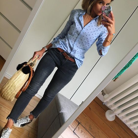 look slim gris femme