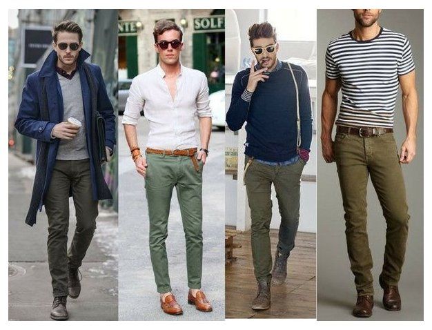 olive chinos mens outfit