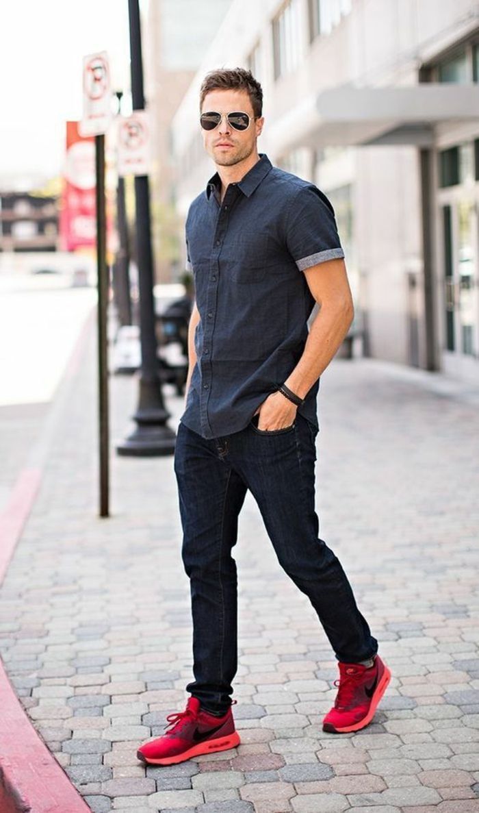 tenue homme chemise noire