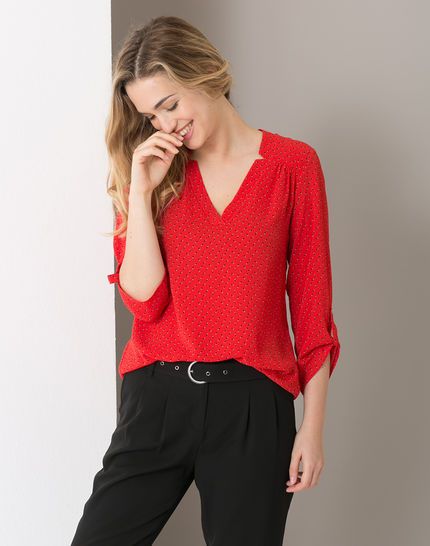 comment porter une chemise rouge femme