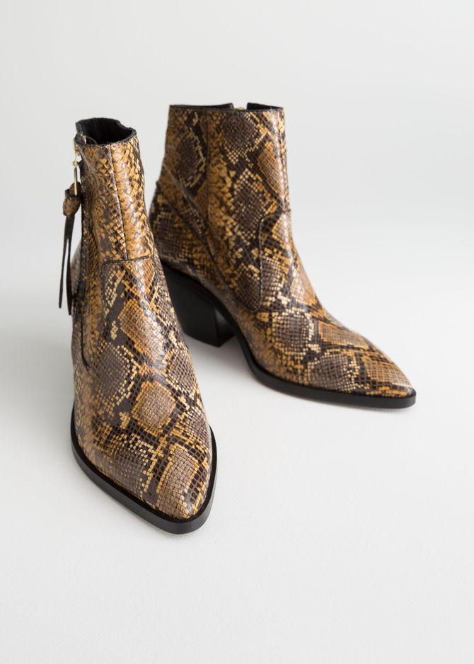 bottines serpent look