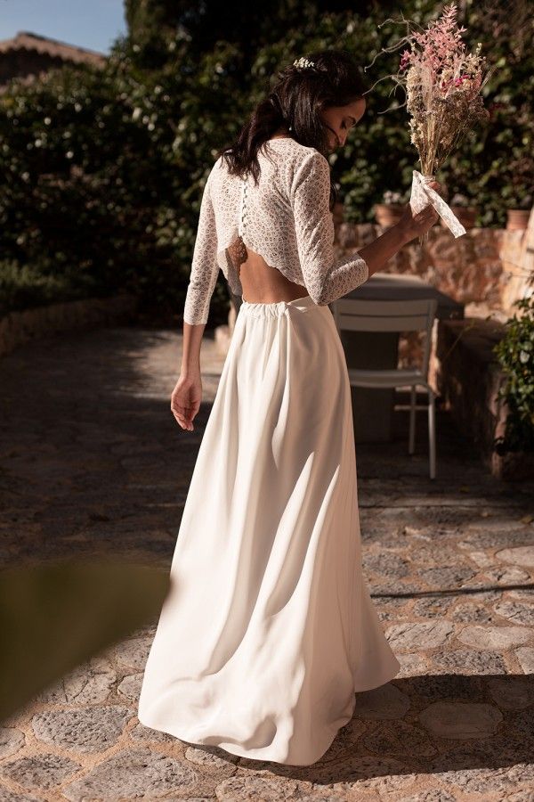 tenue de mariage jupe longue