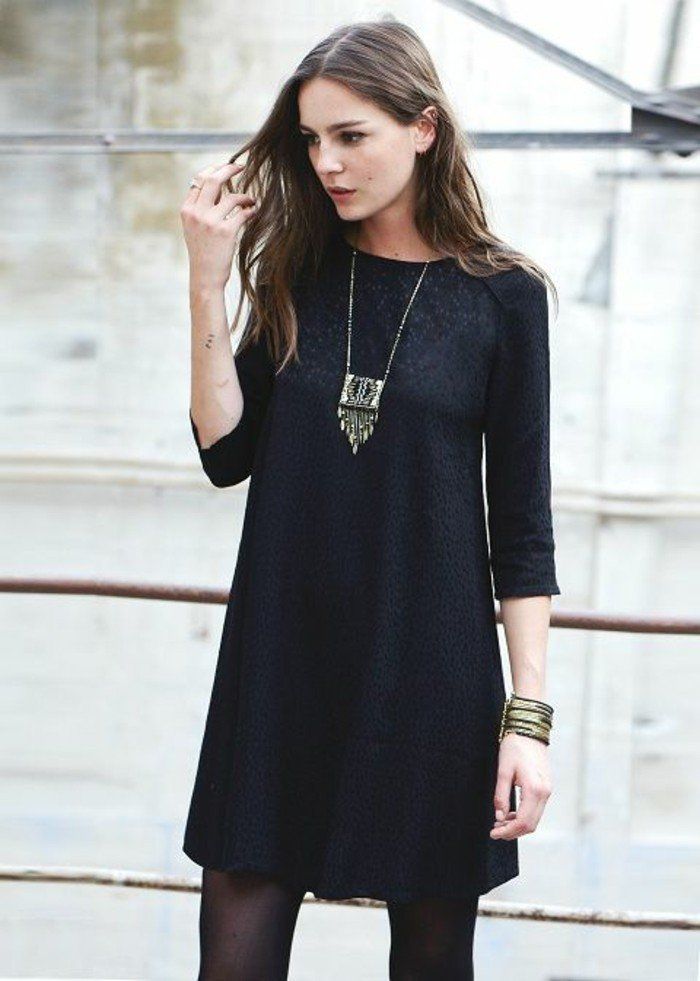 look robe grise hiver