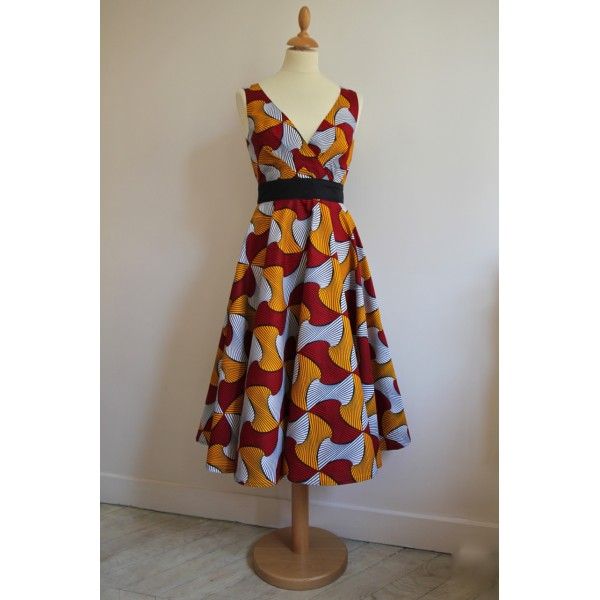 Robe rétro en Wax - Style africain