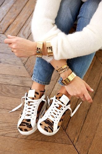 tenue avec basket leopard