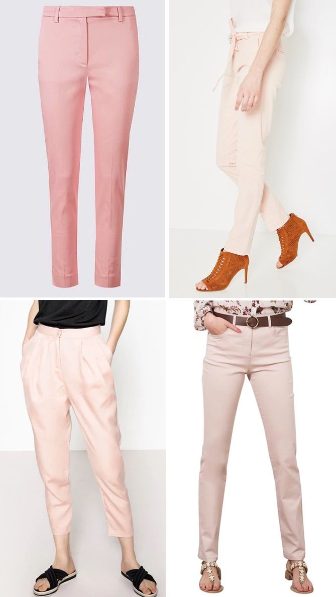 look pantalon rose pale