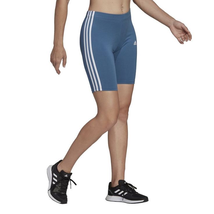 adidas Collant Bike - Bleu/Blanc Femme | Adidas tights, Adidas, Shorts