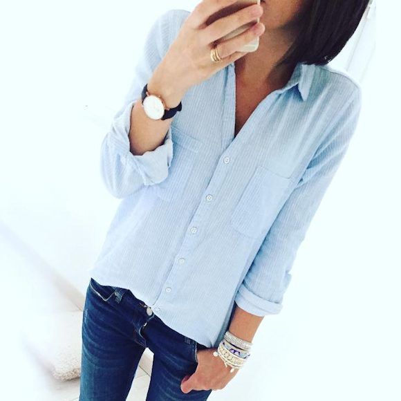 chemise bleu clair