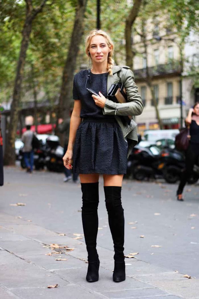 tenue avec cuissarde noir