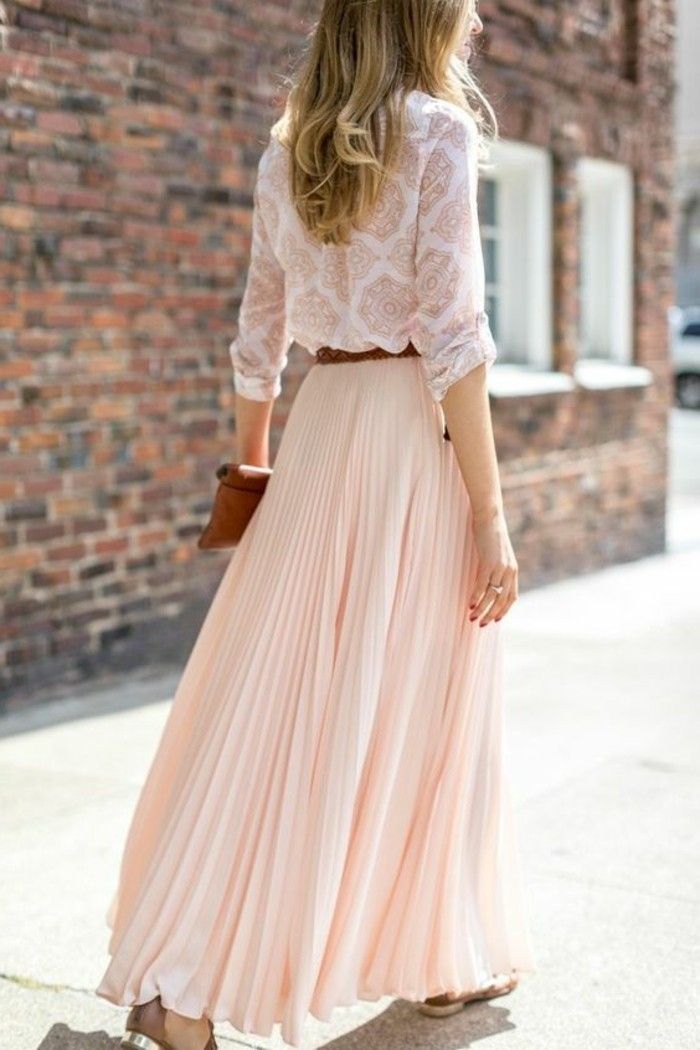 tenue jupe rose