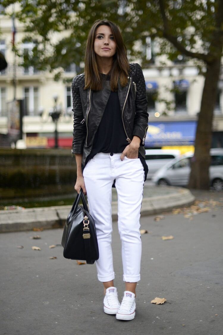 Comment porter un jean blanc au printemps ?