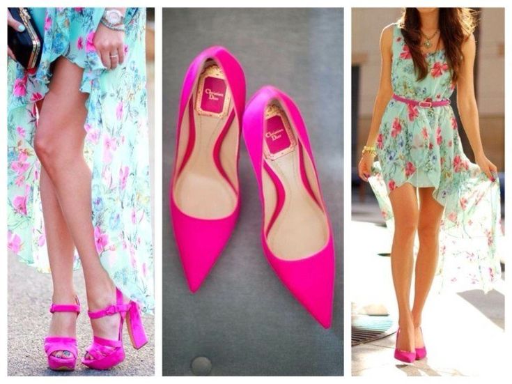 robe rose fushia quelle chaussure